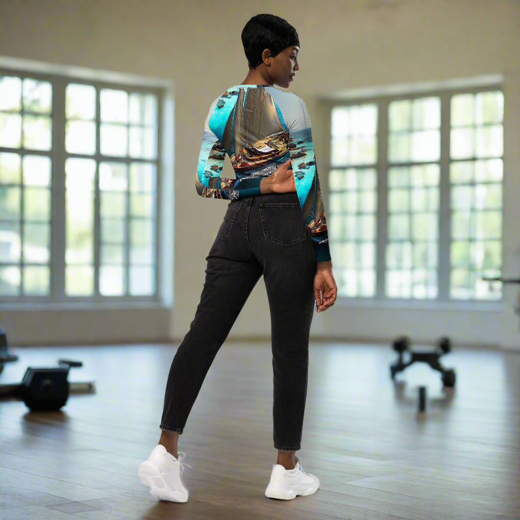 Set the Sail - Long-Sleeve Crop Top