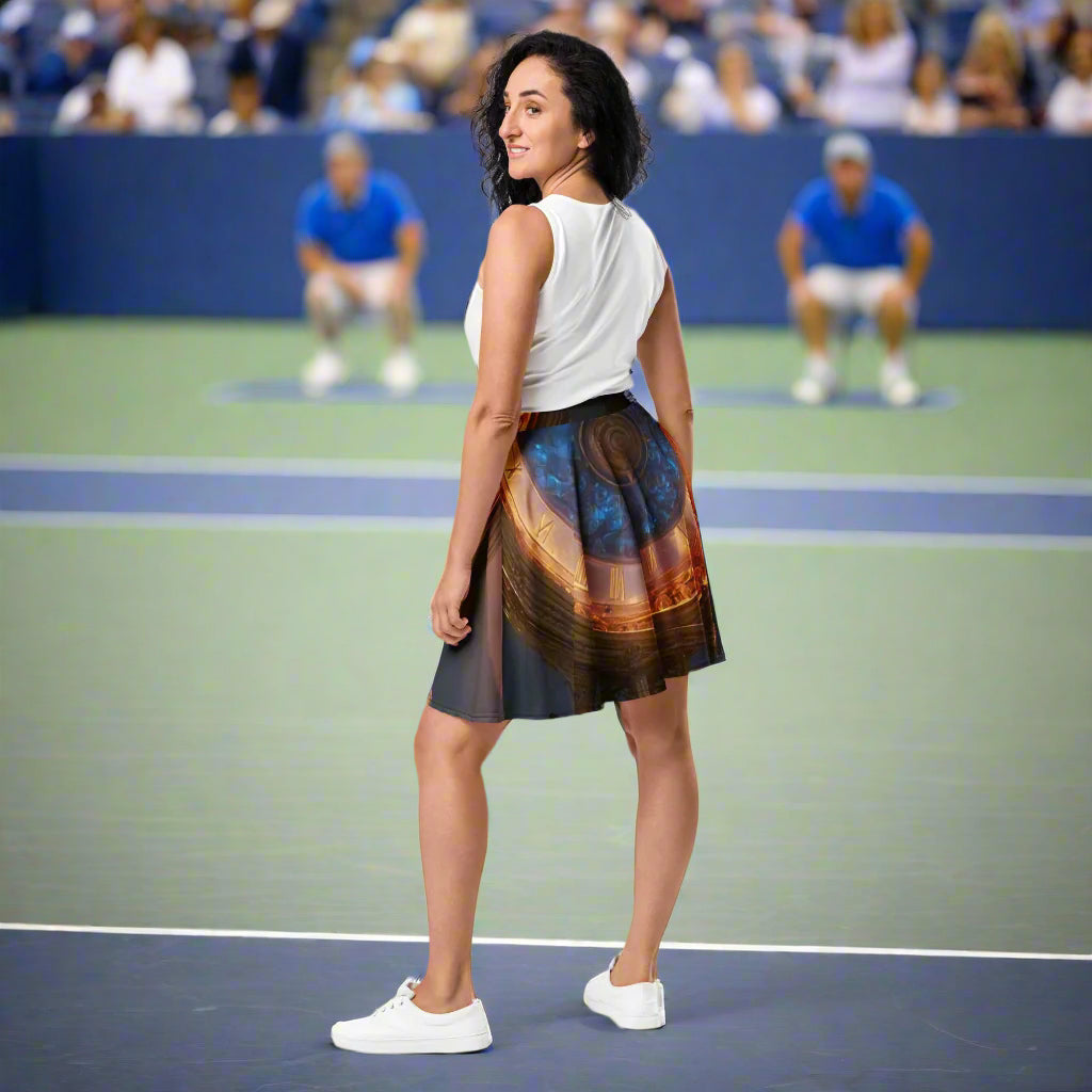 Can't Stop the Clock Skater Skirt Back