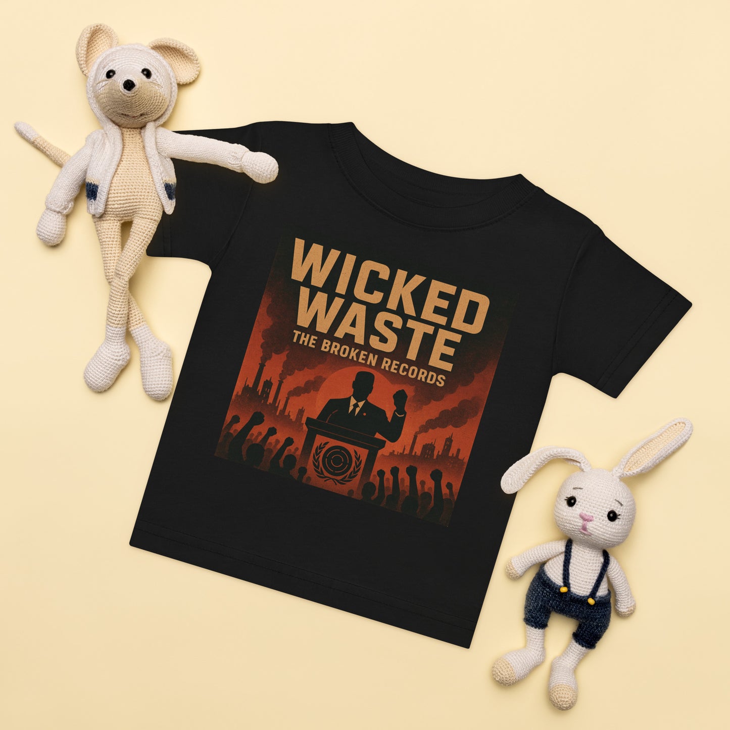 Wicked Waste Baby Jersey Rock Band T-Shirt - Black