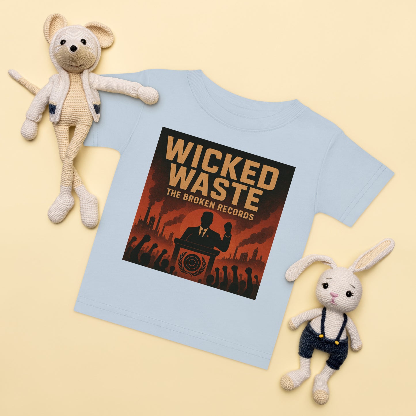 Wicked Waste Baby Jersey Rock Band T-Shirt - Light Blue