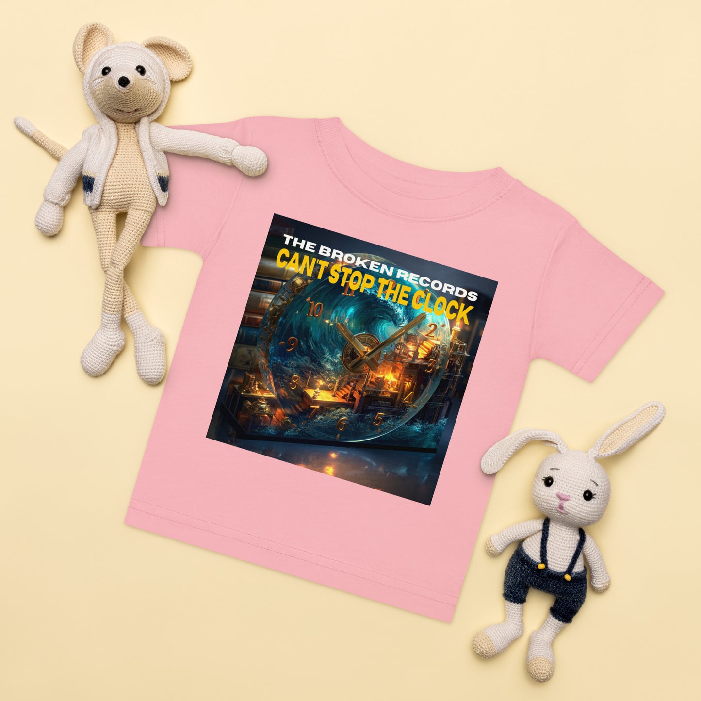 Can’t Stop the Clock Baby Jersey Rock Band T-Shirt - Pink