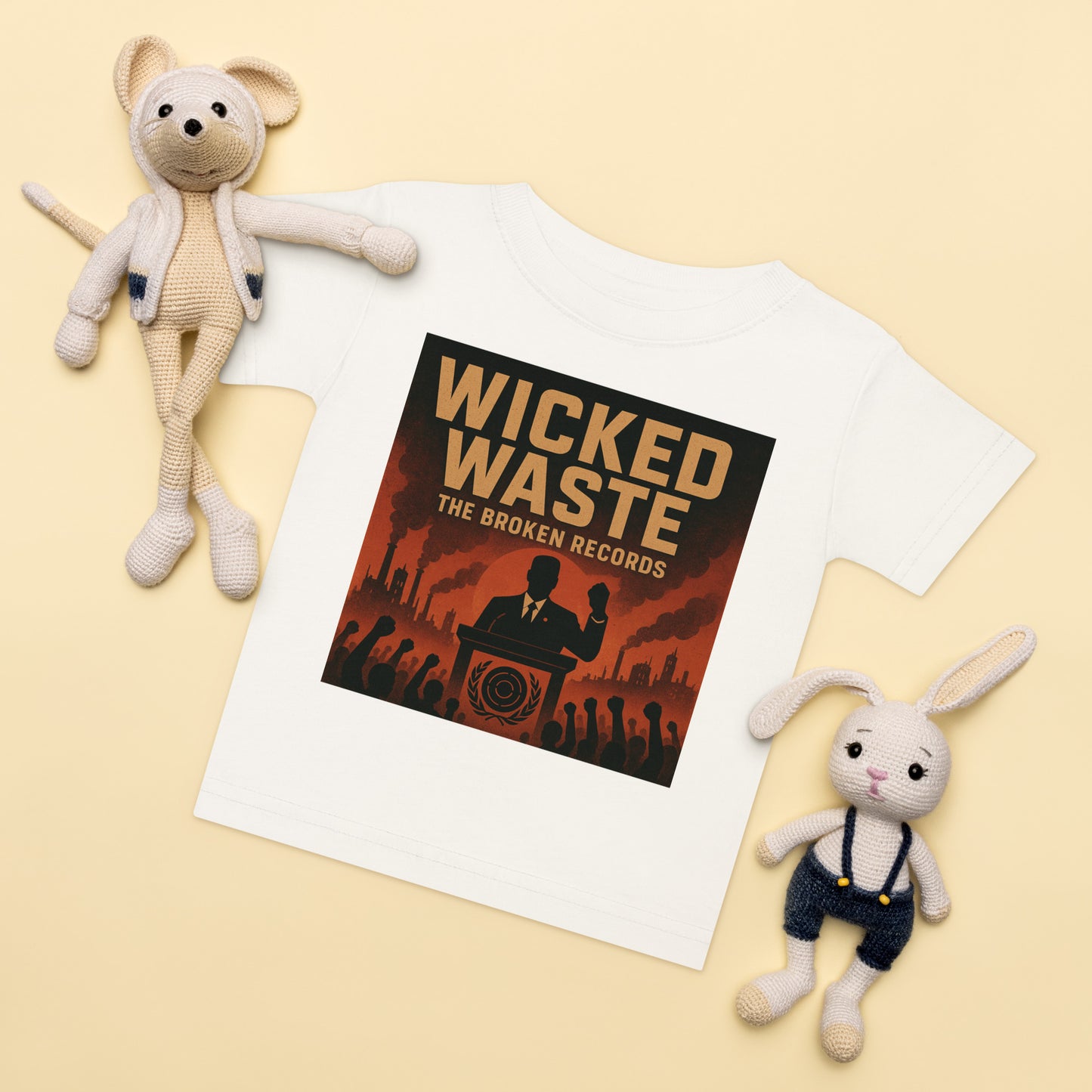 Wicked Waste Baby Jersey Rock Band T-Shirt - White