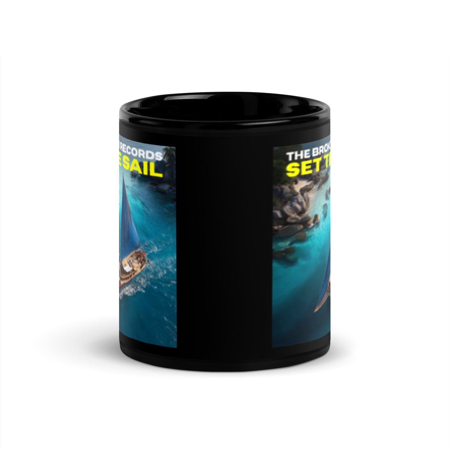 Set the Sail - Black Glossy Mug