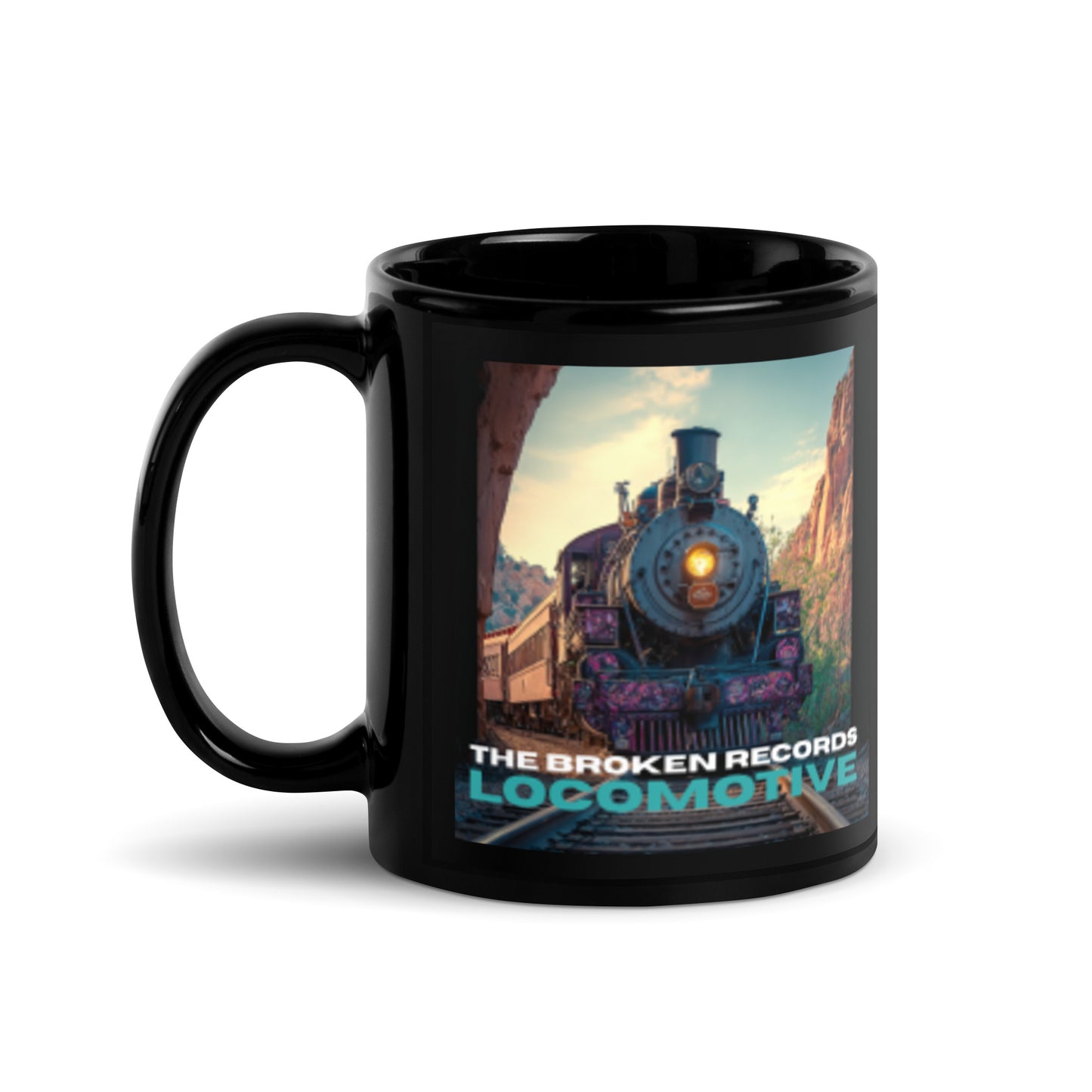 Locomotive - Black Glossy Mug
