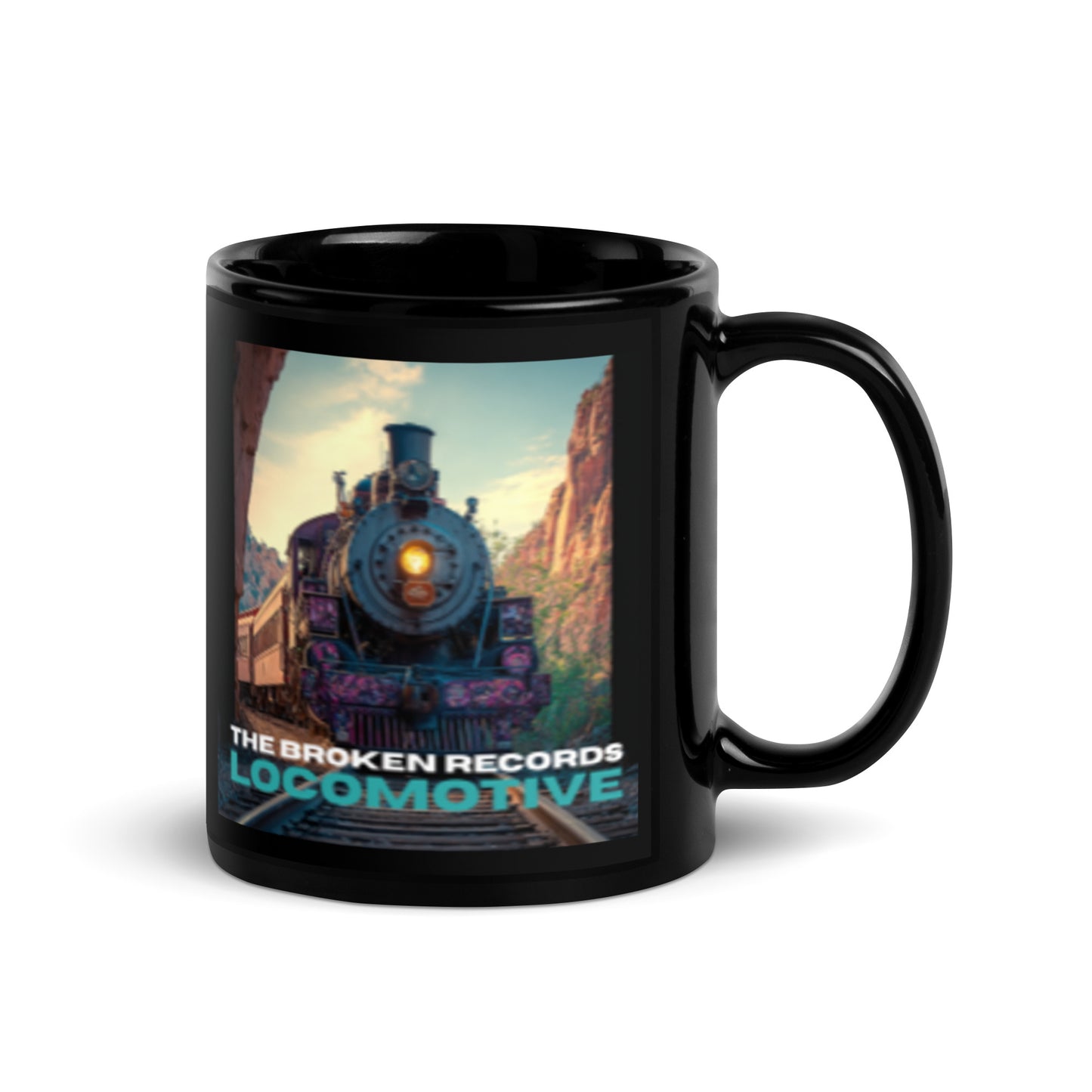 Locomotive - Black Glossy Mug