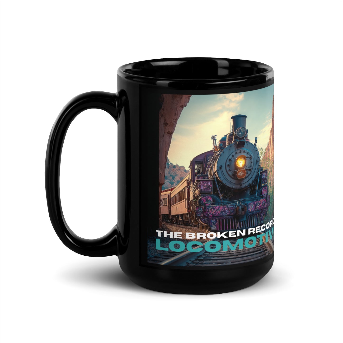 Locomotive - Black Glossy Mug
