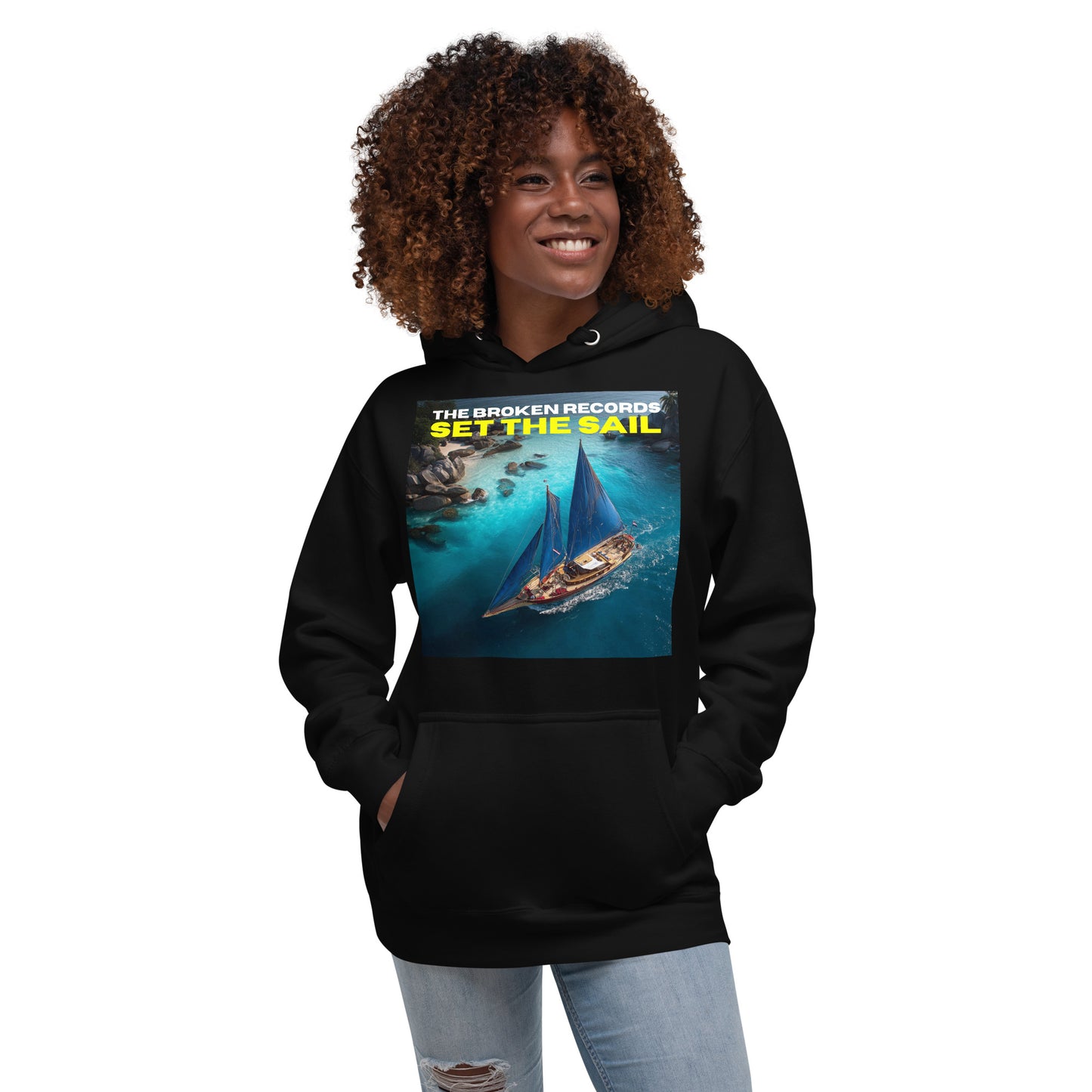 Set the Sail Unisex Rock Band Hoodie - Black