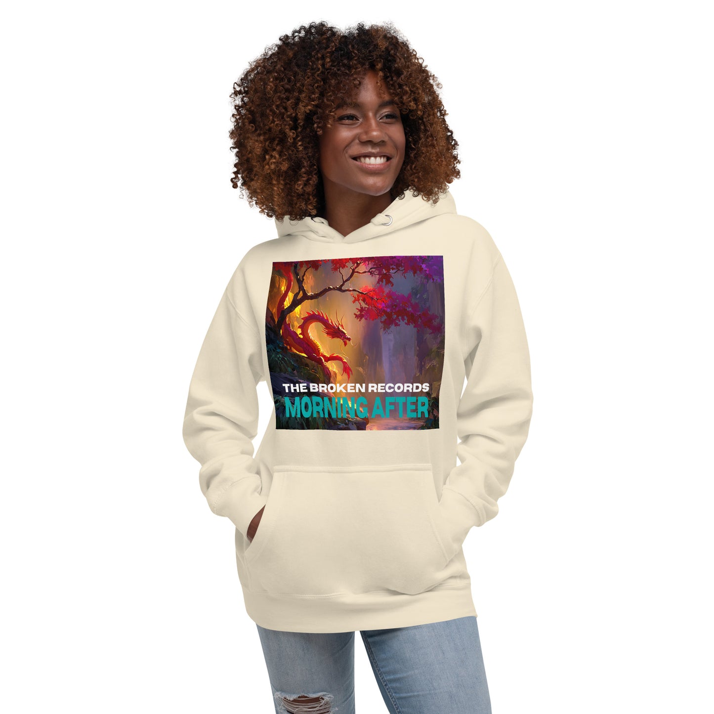 Morning After Red Dragon 1 Unisex Rock Band Hoodie - Bone