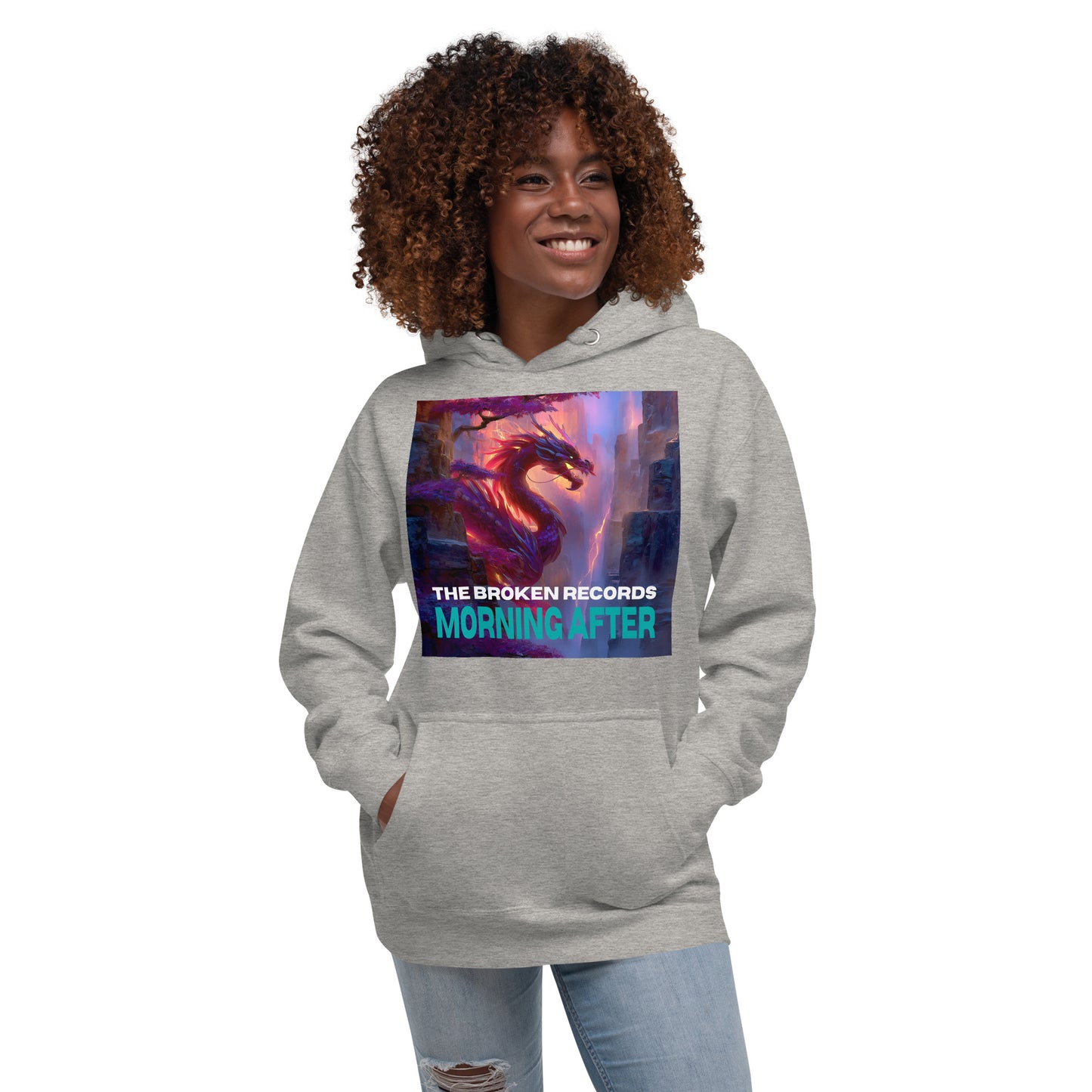 Morning After Red Dragon 2 Unisex Rock Band Hoodie - Carbon Grey
