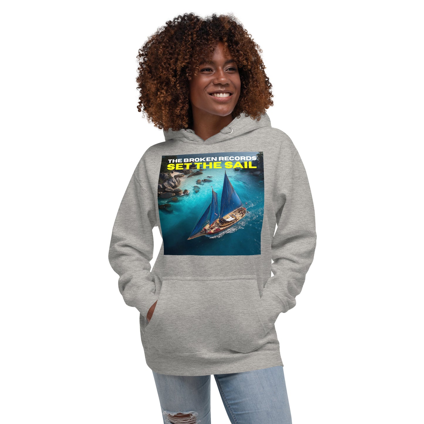 Set the Sail Unisex Rock Band Hoodie - Carbon Grey