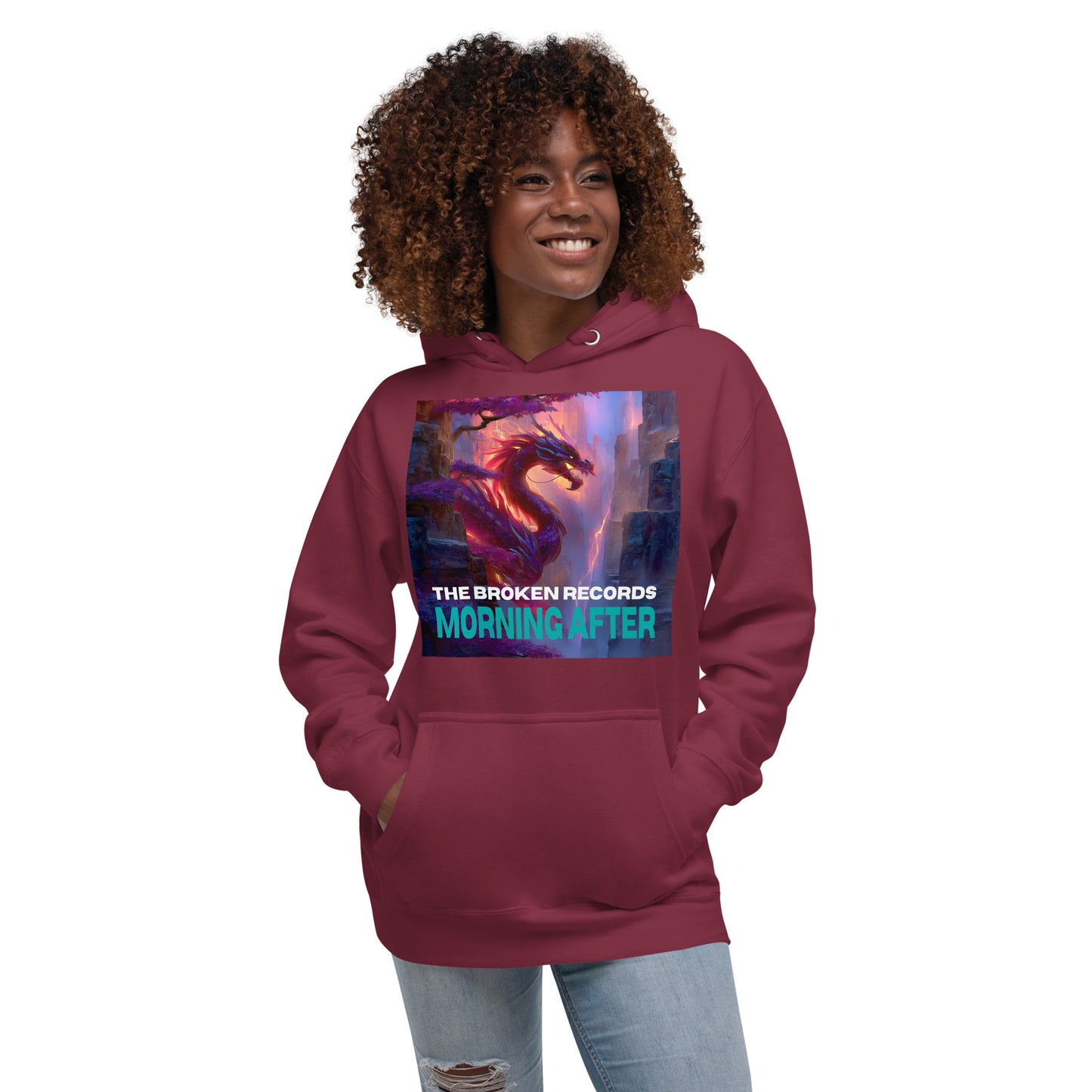 Morning After Red Dragon 2 Unisex Rock Band Hoodie - Maroon