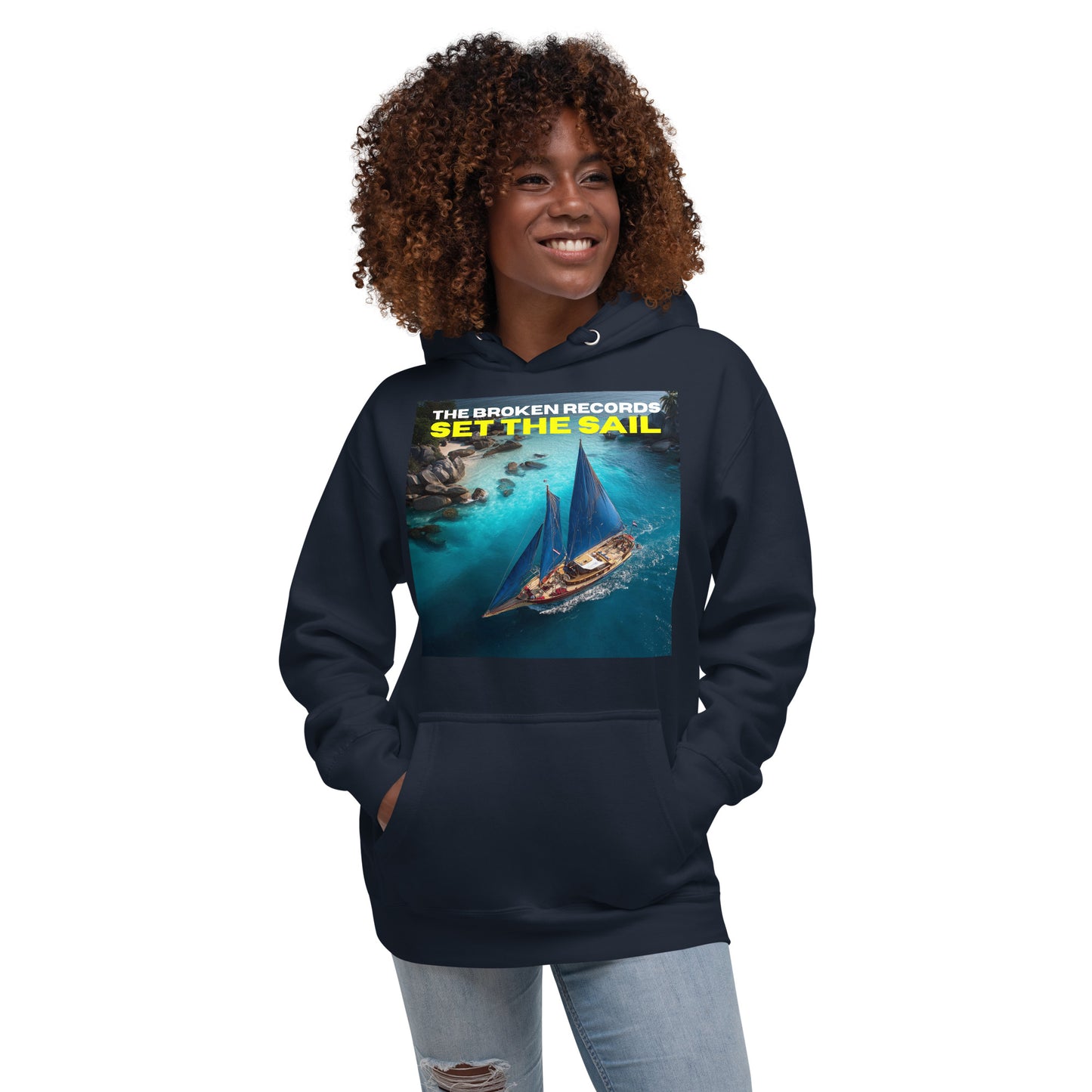 Set the Sail Unisex Rock Band Hoodie - Navy