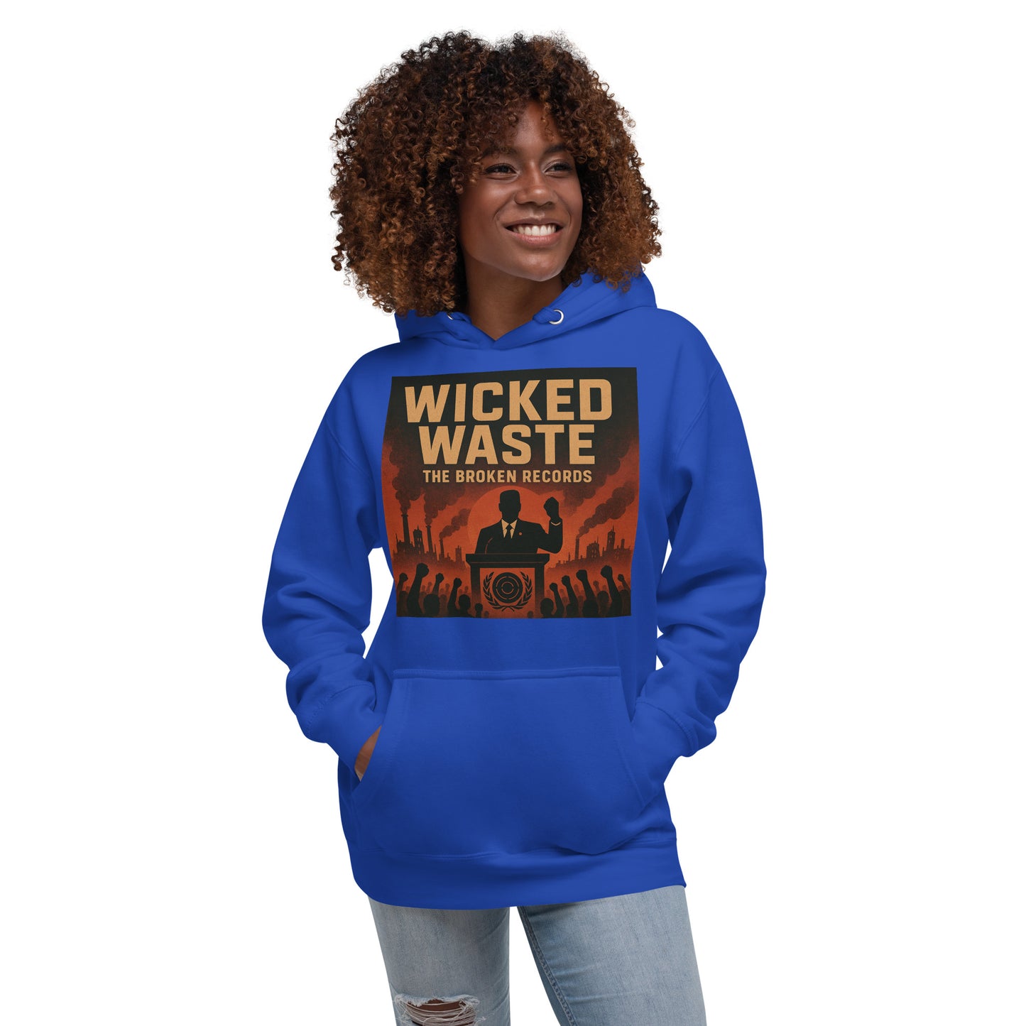 Wicked Waste Unisex Rock Band Hoodie - Royal Blue