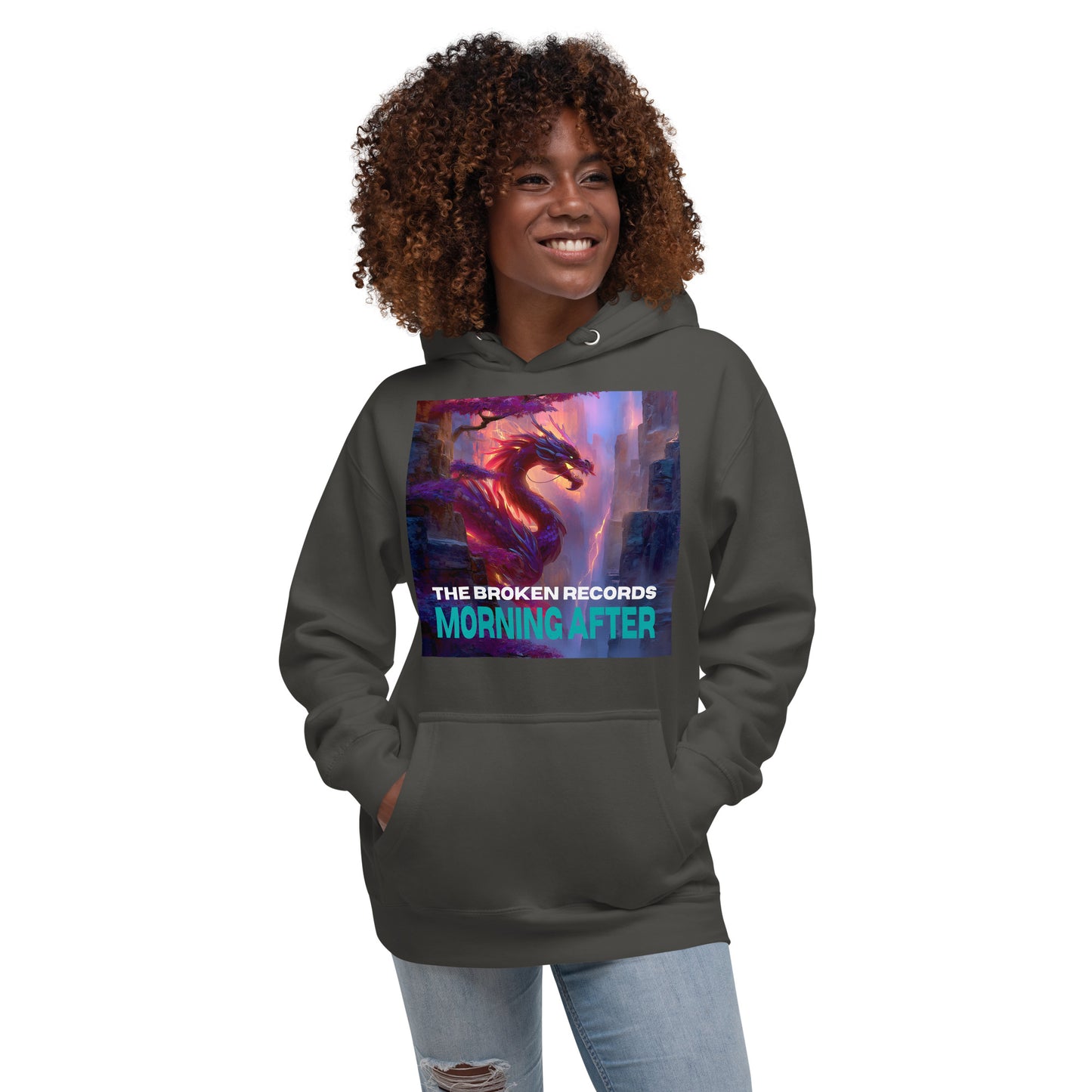 Morning After Red Dragon 2 Unisex Rock Band Hoodie - Vintage Black