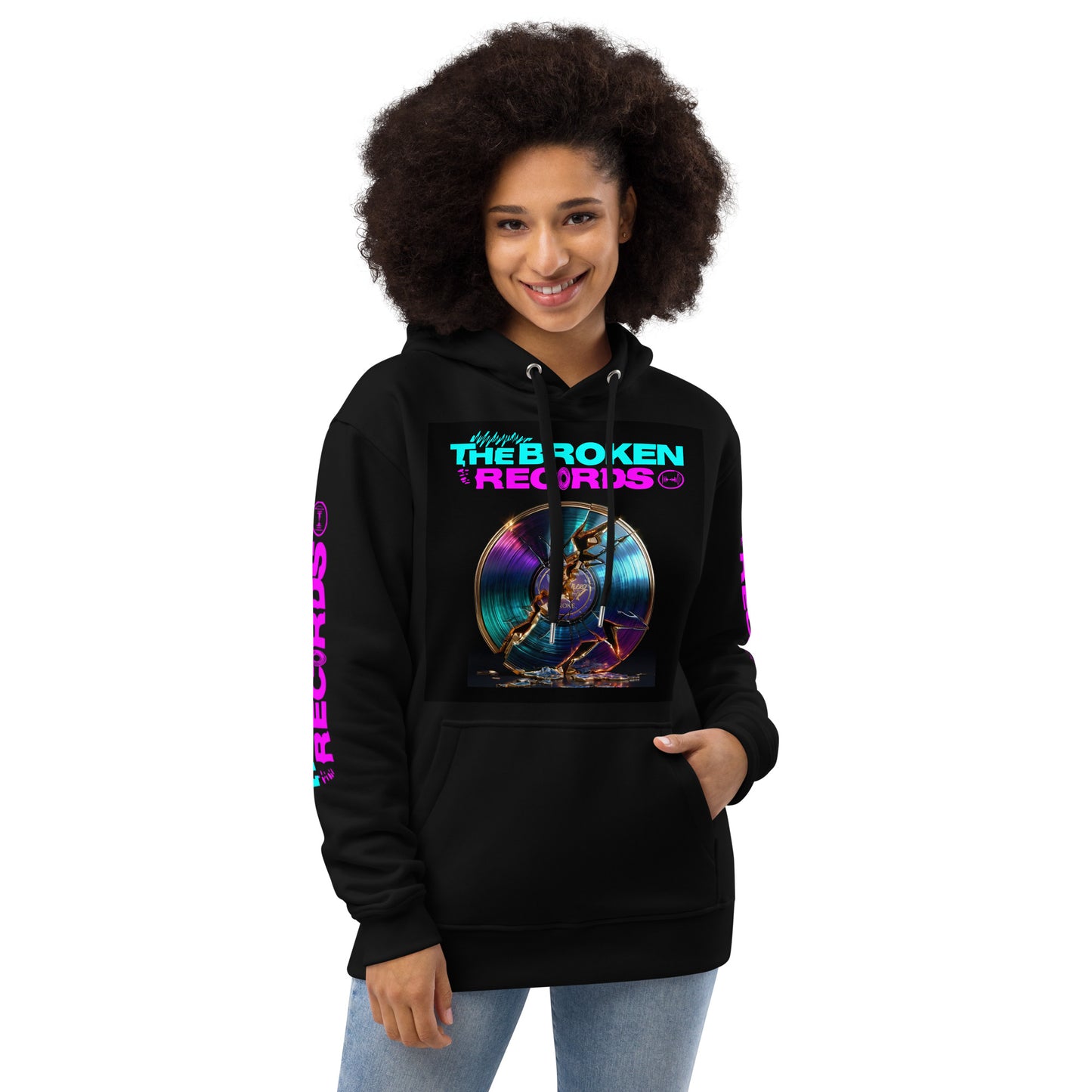 The Broken Records Album Premium Eco Hoodie Black