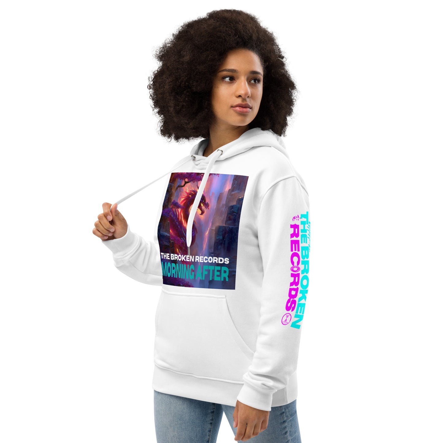 Morning After Red Dragon Premium Eco Hoodie White