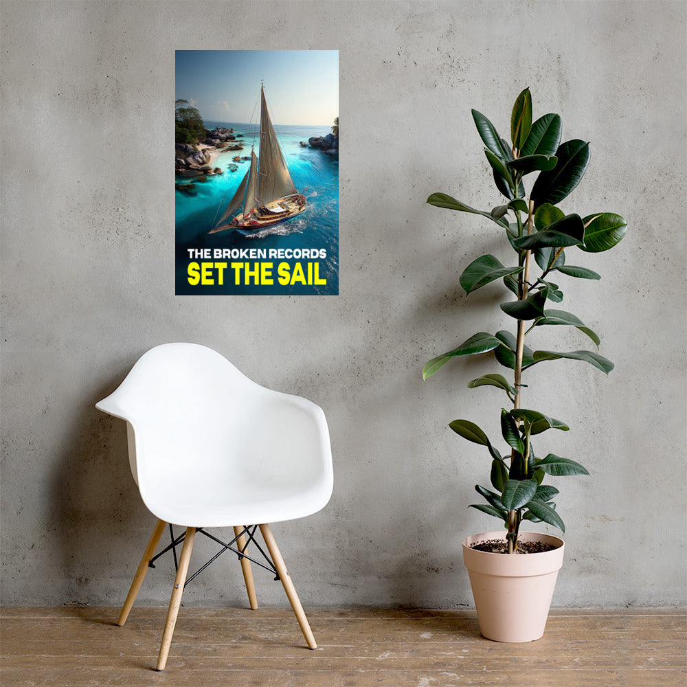 Set the Sail Album Art Poster 20” by 30” shown on the wall