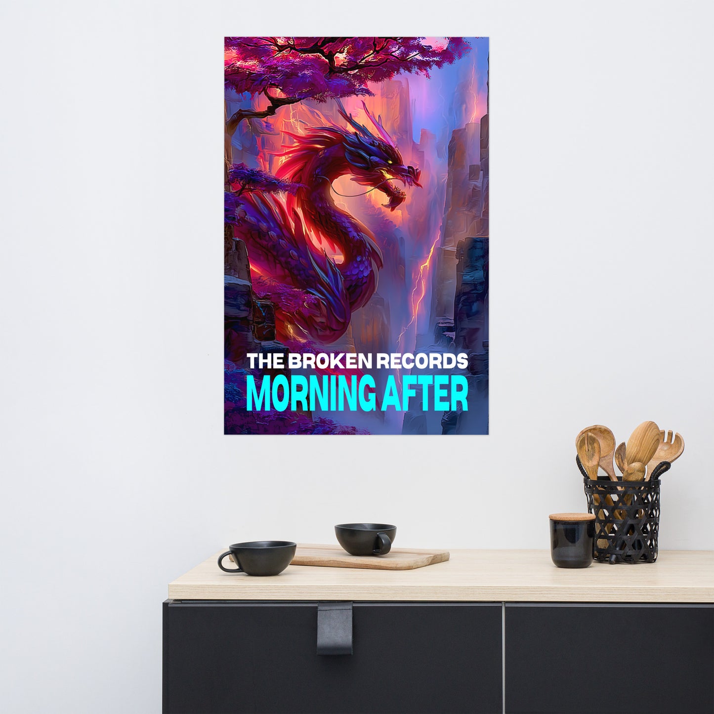 Morning After Album Art Poster 24” by 36” shown on the wall