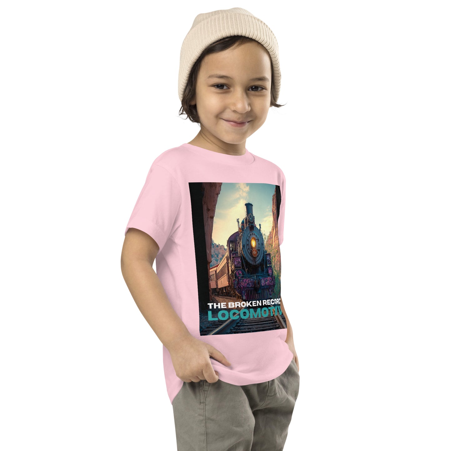Locomotive - Toddler Short Sleeve Tee Pink