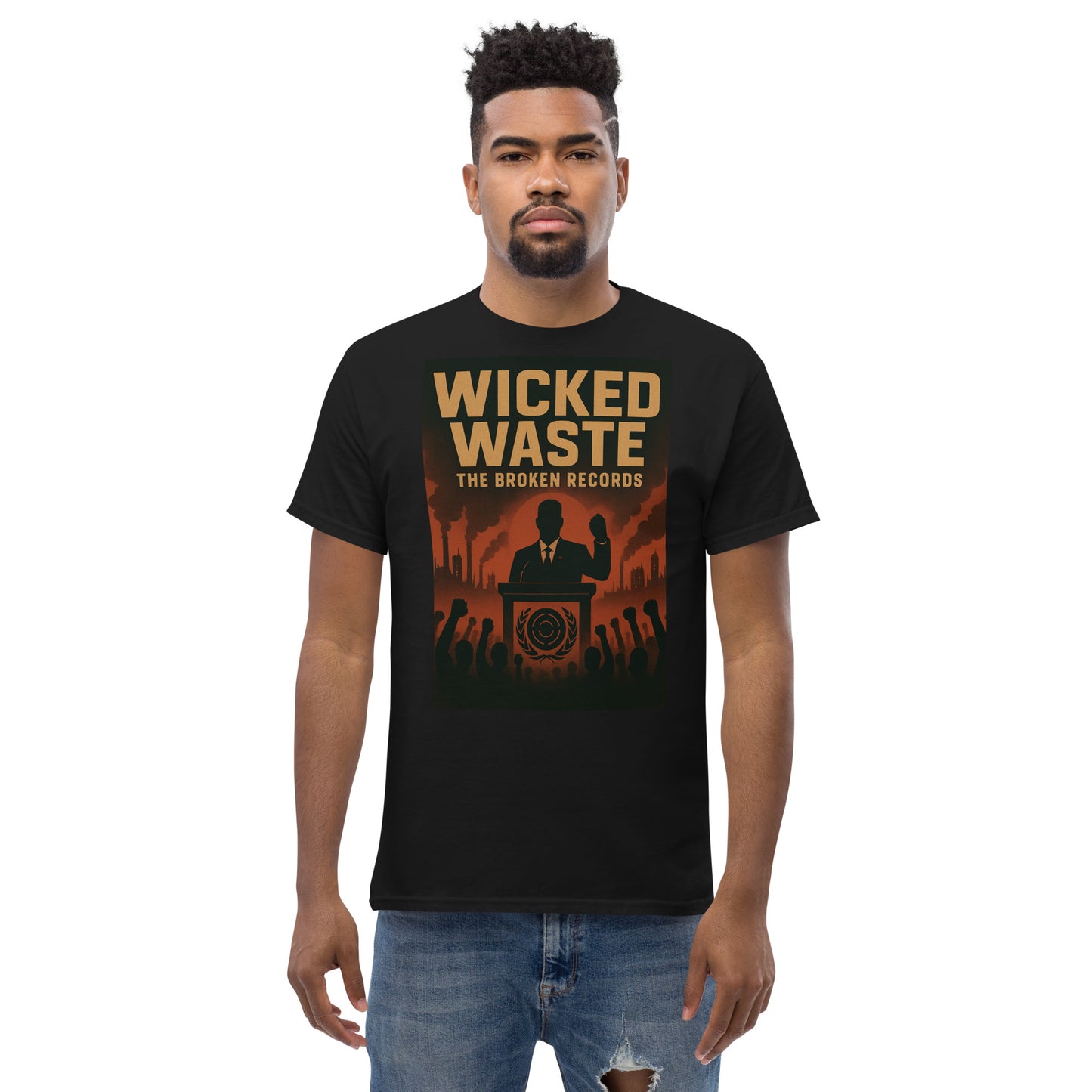 Wicked Waste Unisex Rock Band T-Shirt - Black