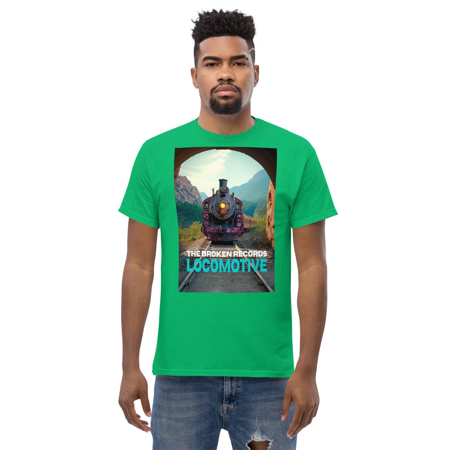 Locomotive Unisex Rock Band T-Shirt - Irish Green