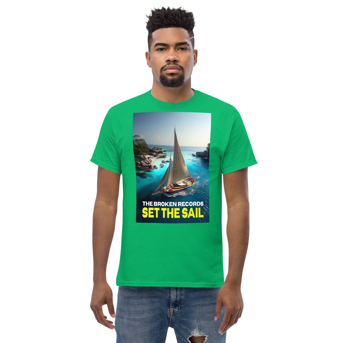 Set the Sail Rock Band Unisex T-Shirt - Irish Green