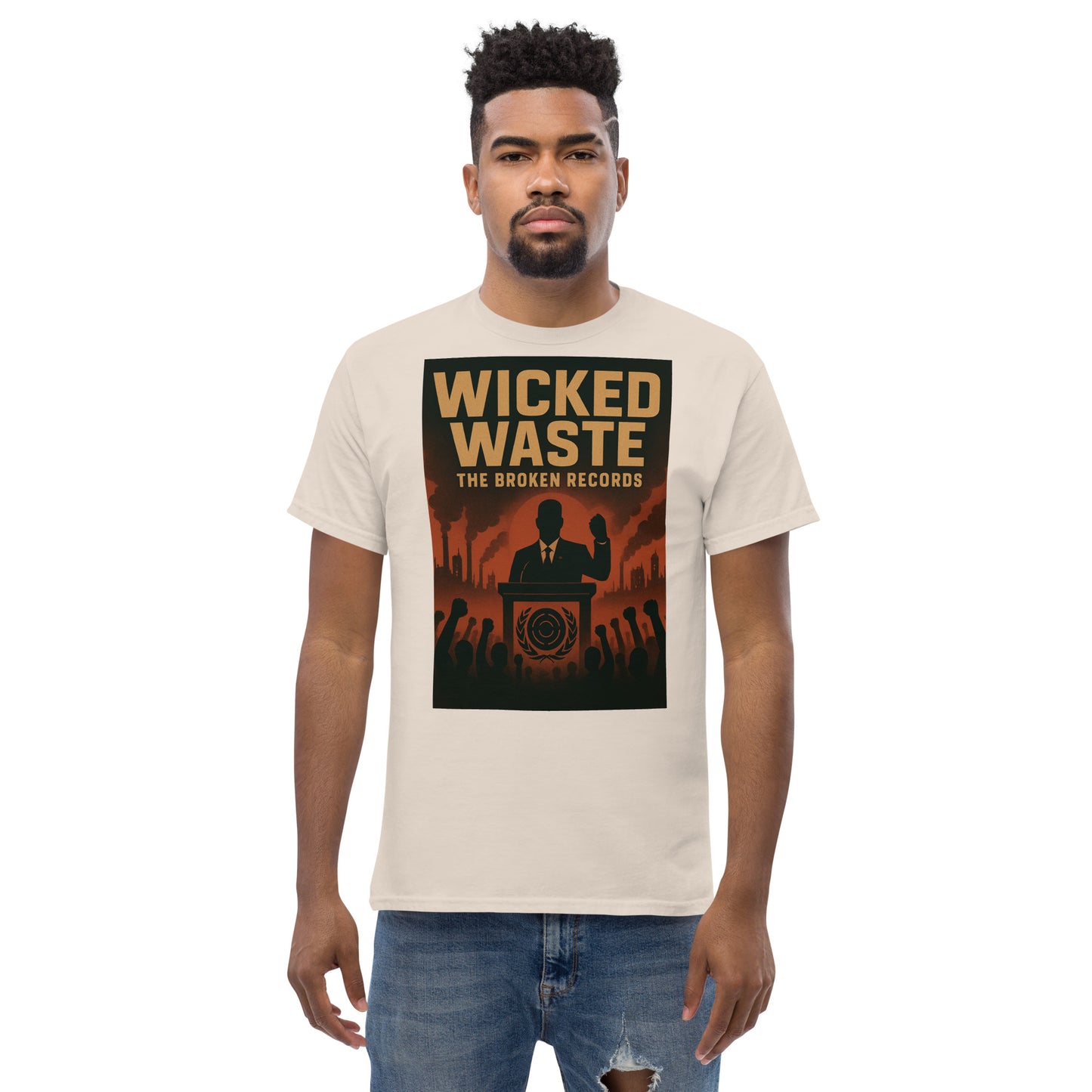 Wicked Waste Unisex Rock Band T-Shirt - Natural