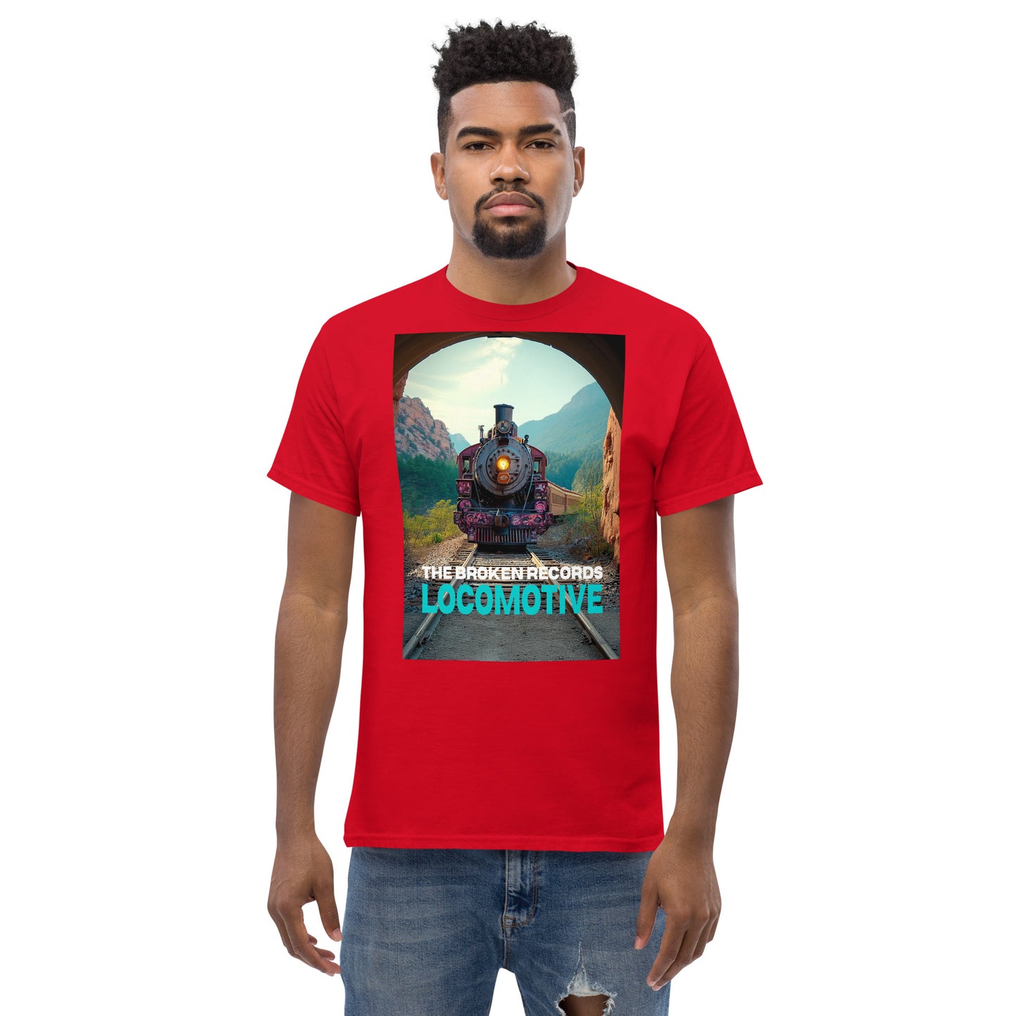 Locomotive Unisex Rock Band T-Shirt - Red