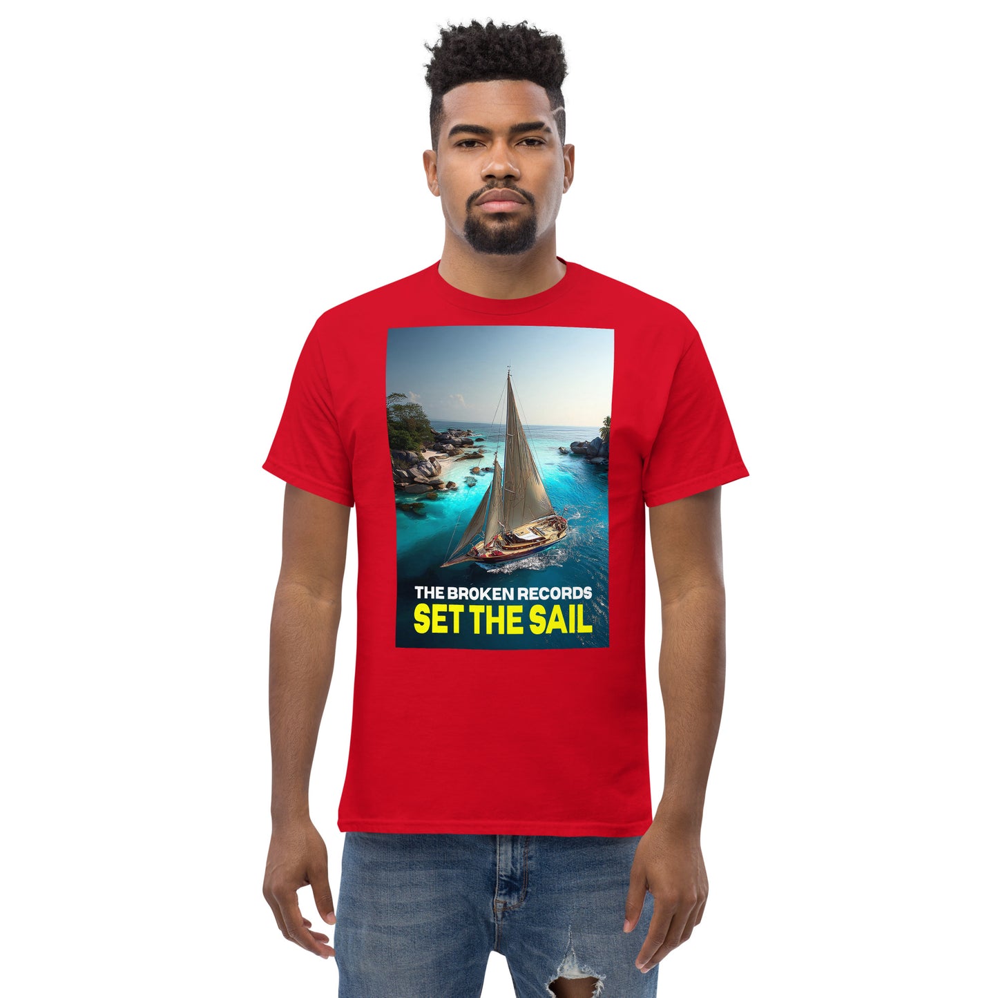 Set the Sail Unisex Rock Band T-Shirt - Red