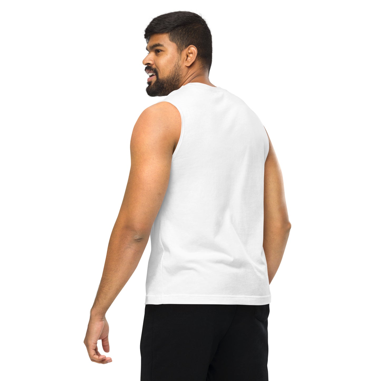 Can't Stop the Clock Muscle Shirt White