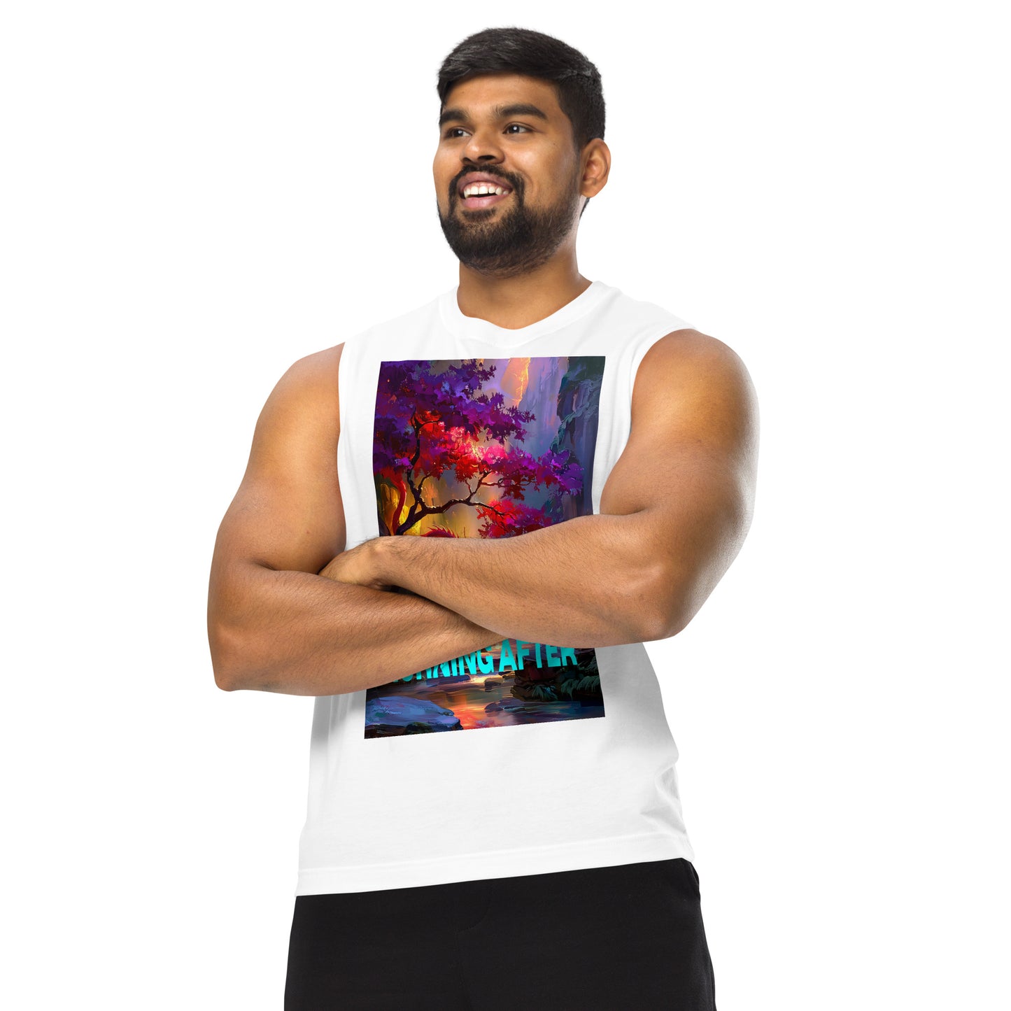 Morning After Red Dragon Muscle Shirt White