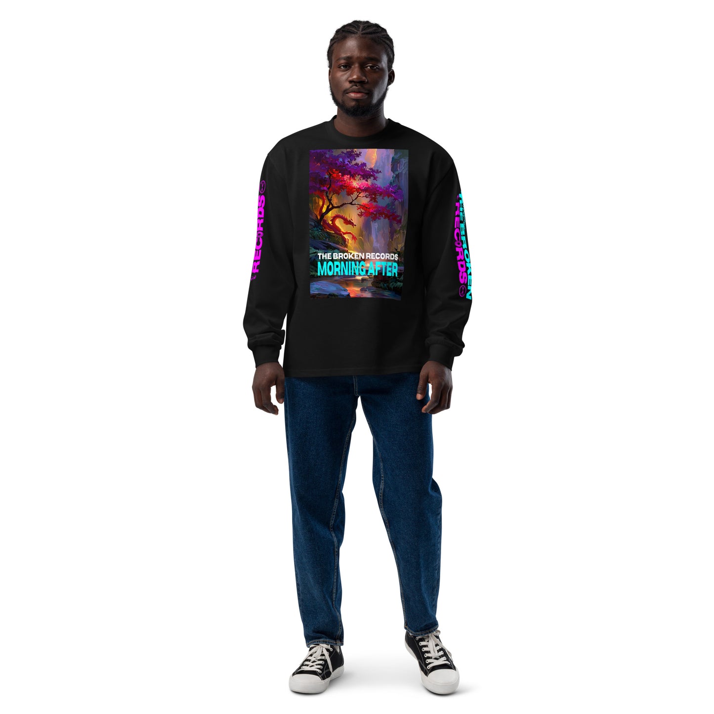 Morning After Unisex Premium Heavyweight Long Sleeve Rock Band Shirt - Black