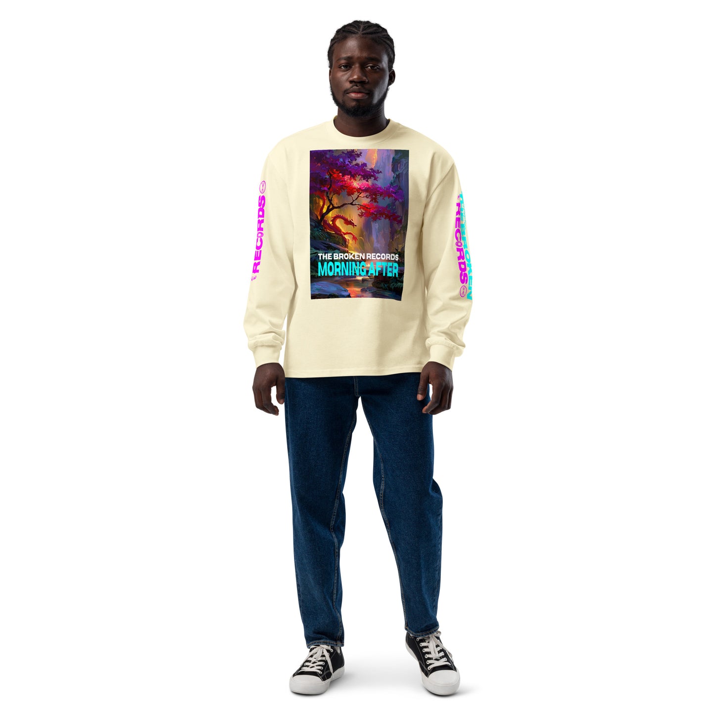 Morning After Unisex Premium Heavyweight Long Sleeve Rock Band Shirt - Butter