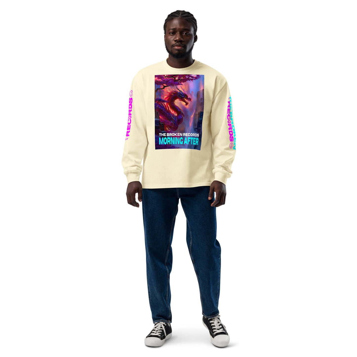 Morning After Unisex Premium Heavyweight Long Sleeve Rock Band Shirt - Butter