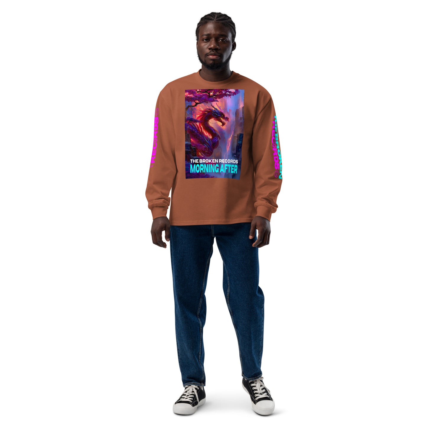 Morning After Unisex Premium Heavyweight Long Sleeve Rock Band Shirt - Clay