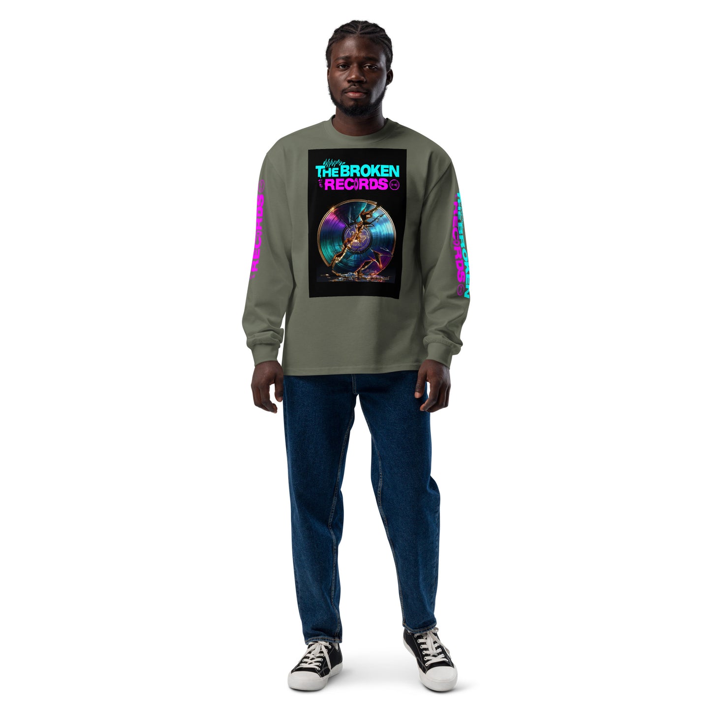 The Broken Records Album Unisex Premium Heavyweight Long Sleeve Rock Band Shirt - Cypress