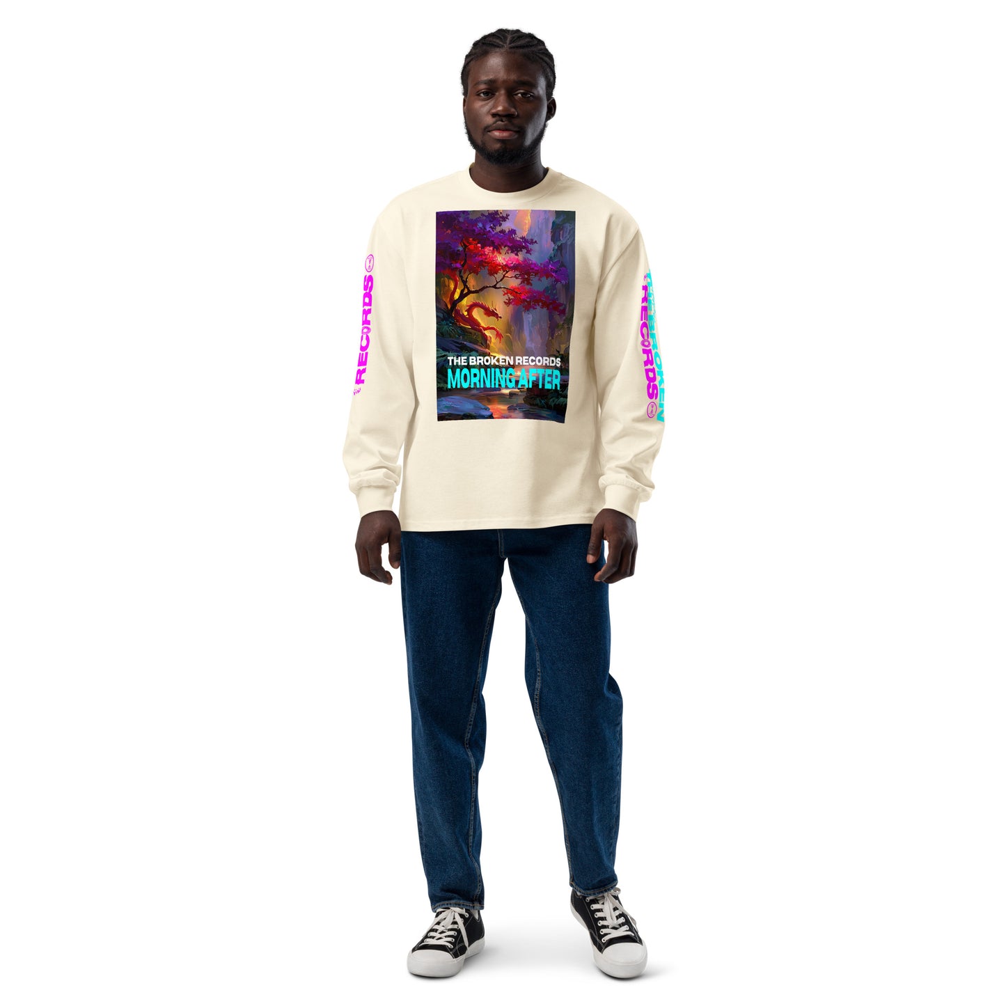 Morning After Unisex Premium Heavyweight Long Sleeve Rock Band Shirt - Ecru