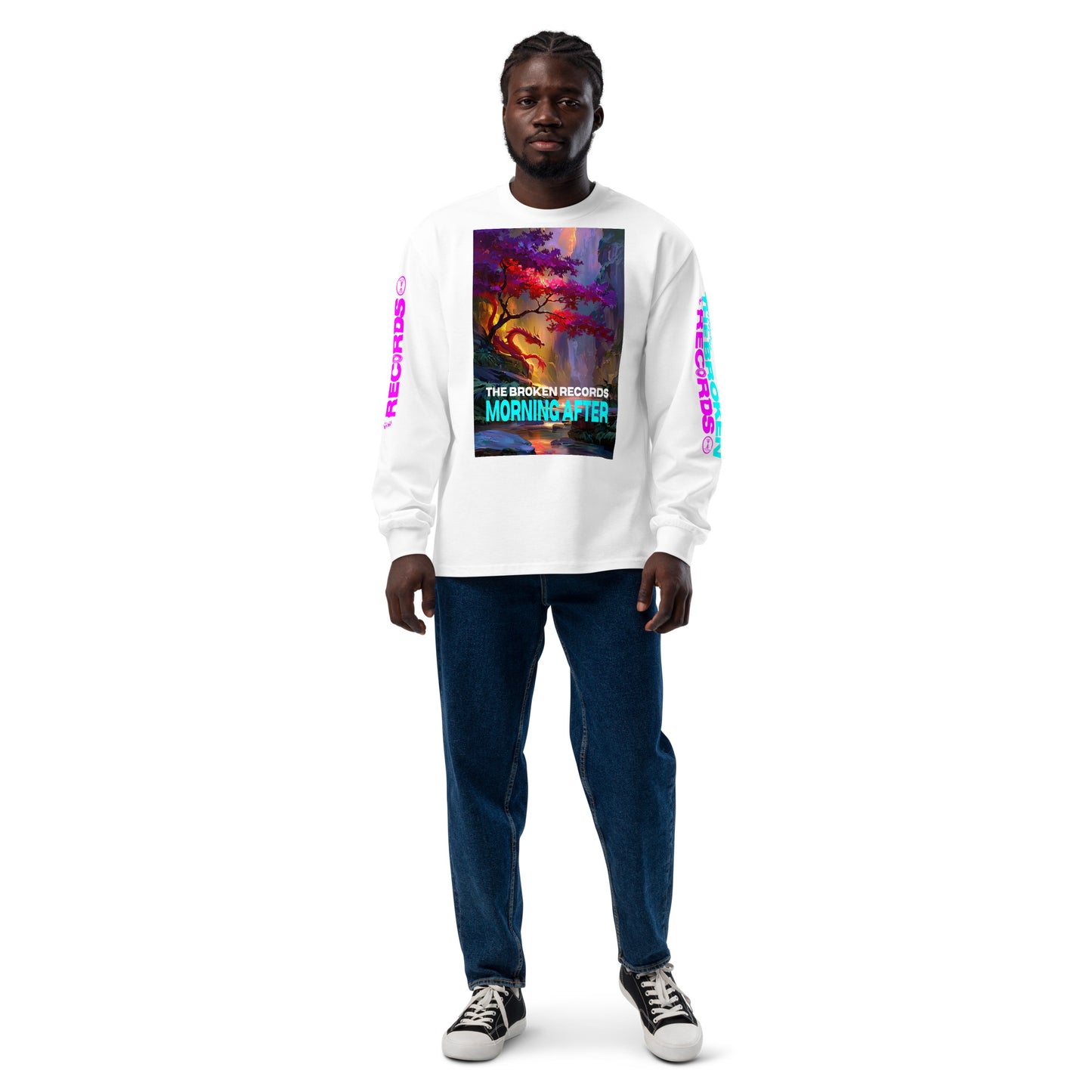 Morning After Unisex Premium Heavyweight Long Sleeve Rock Band Shirt - White