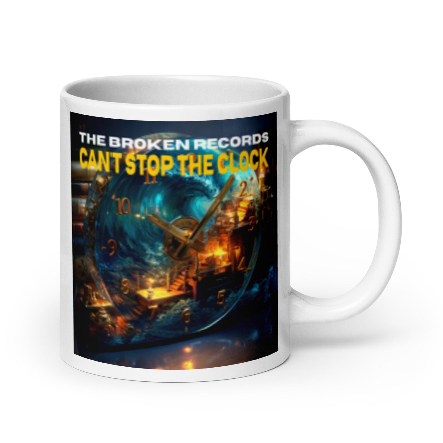 Can't Stop the Clock 1 - White Glossy Mug