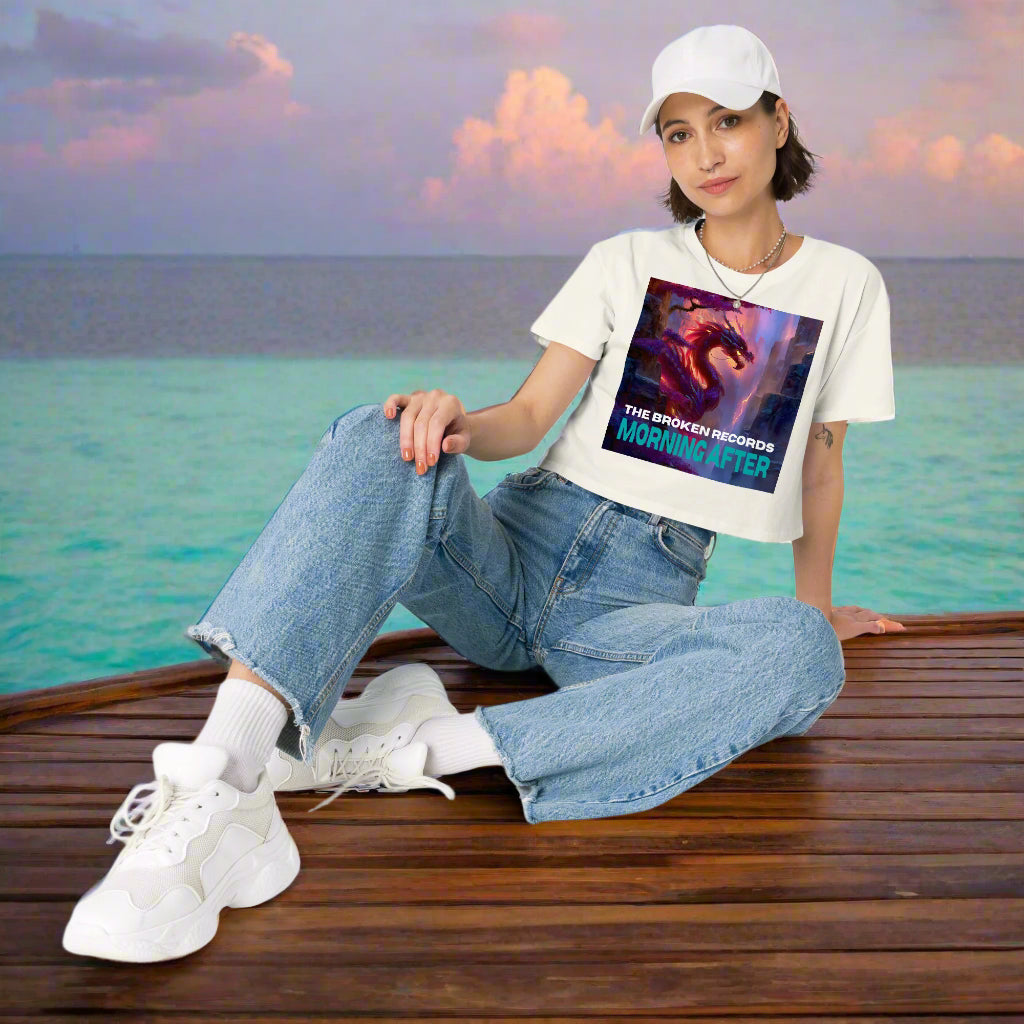 Morning After Red Dragon 2 Women’s Crop Top - Ecru