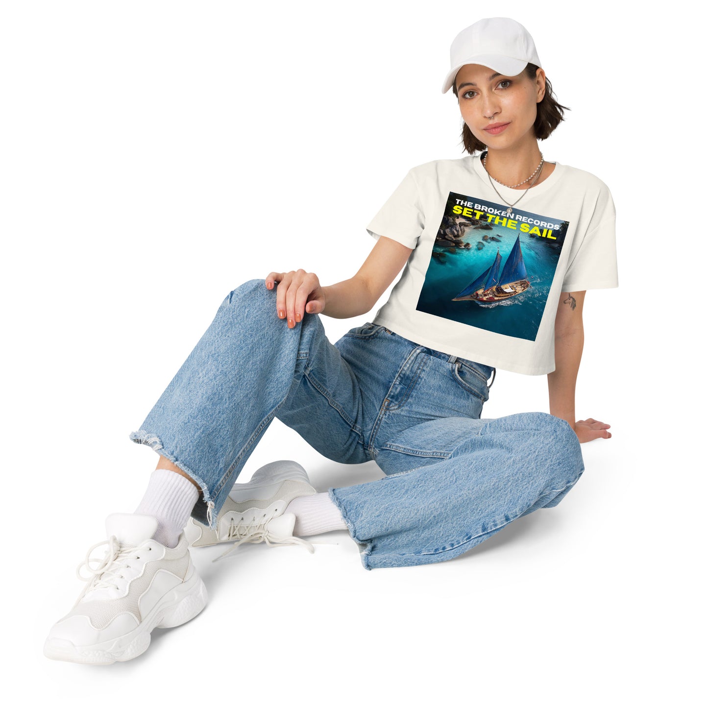 Set the Sail Women’s Crop Top - Ecru