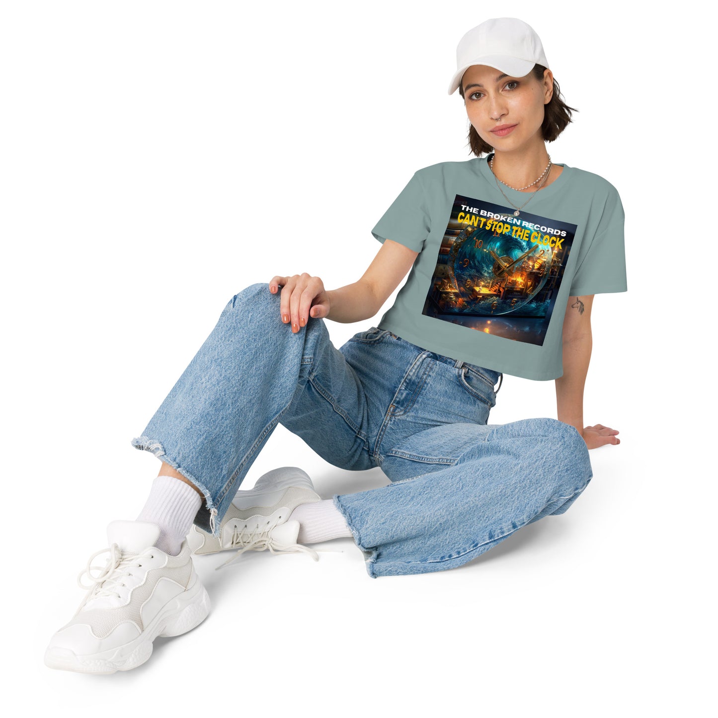 Can't Stop the Clock 1 Women’s Crop Top - Mineral