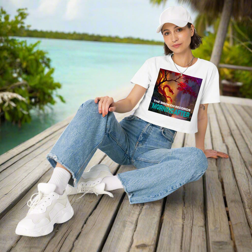 Morning After Red Dragon 1 Women’s Crop Top - White