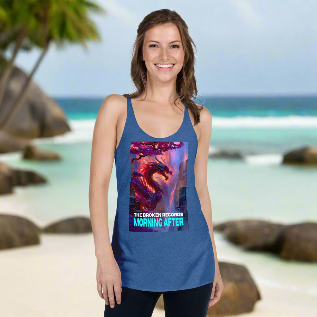 Morning After Red Dragon 2 Women's Racerback Tank - Vintage Royal Blue