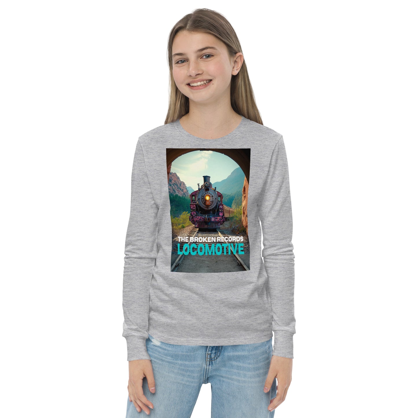 Locomotive Youth Long Sleeve Rock Band T-Shirt - Athletic Heather