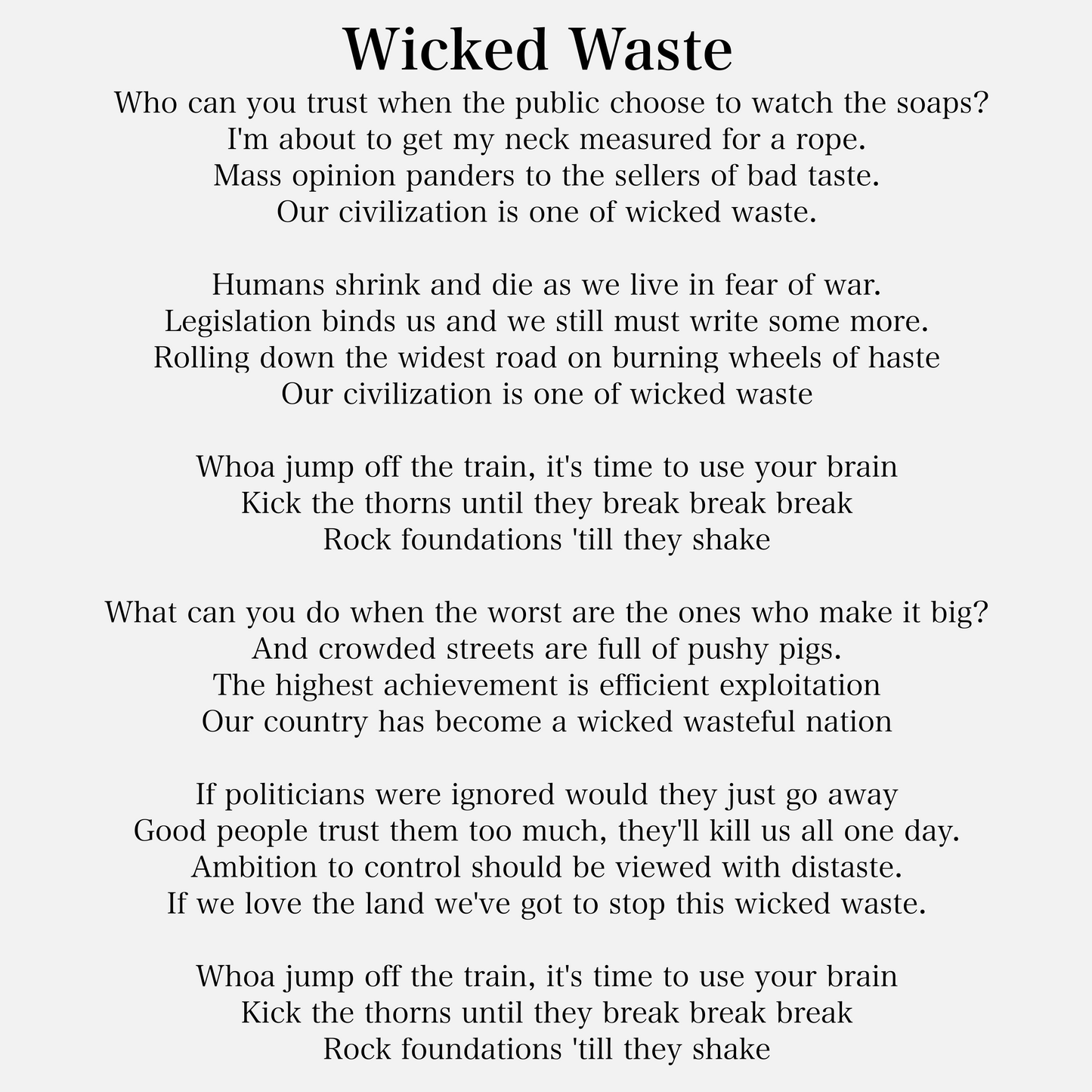 Wicked Waste (Japanese Remix) – Dark Alternative Rock / Industrial-Influenced Single | The Broken Records