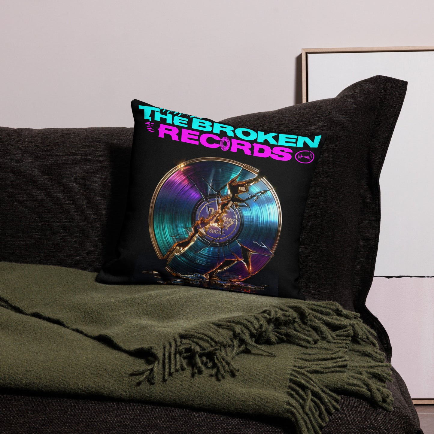 The Broken Records Album - Premium Pillow