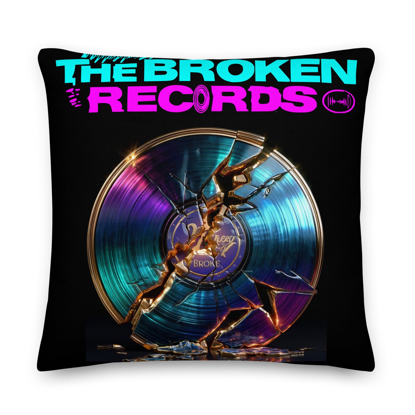 The Broken Records Album - Premium Pillow