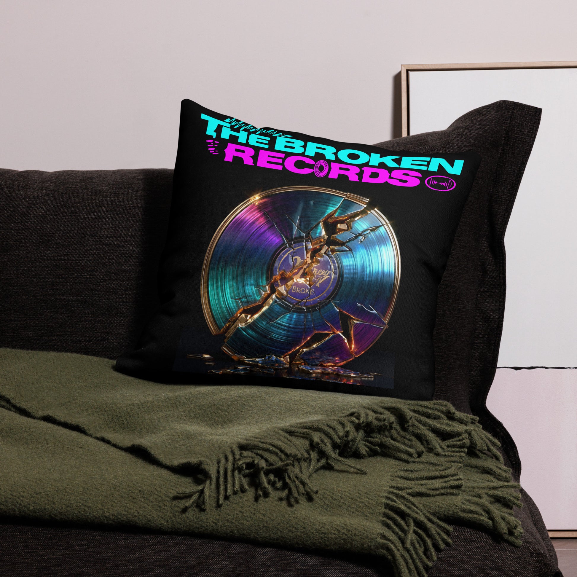 The Broken Records Album - Premium Pillow
