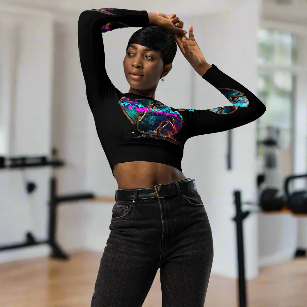 The Broken Records Album - Long-Sleeve Crop Top